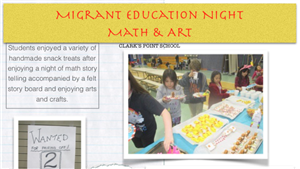 Screenshot of Migrant Family Night Newsletter 